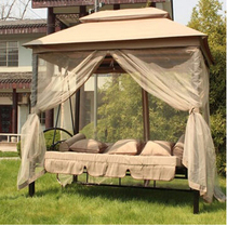 Outdoor swing Hanging chair Rattan chair Adult Wrought Iron Balcony Swing Outdoor Courtyard Garden Indoor Double rocking chair