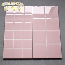 Pink kindergarten wall tile bathroom tile kitchen toilet glazed brick red plaid 300x600 bread brick