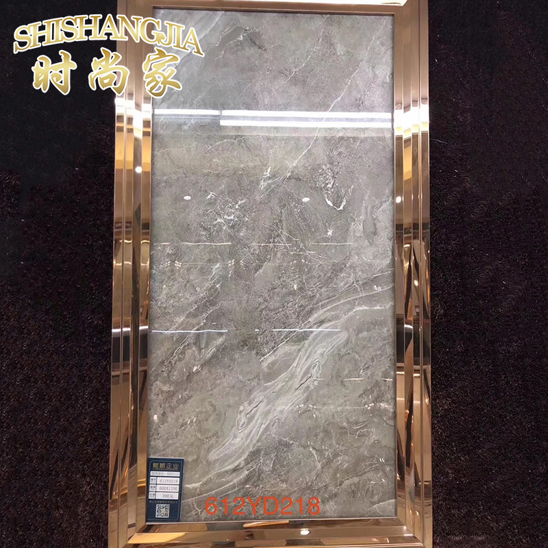 Foshan full body marble tiles 600x1200 gray living room floor tiles Light luxury floor tiles background wall tiles