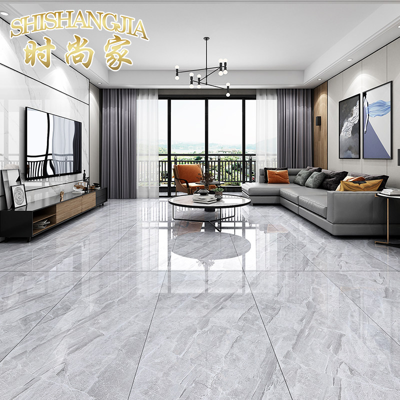 New living room tiles 600x1200 floor tiles modern minimalist floor tiles grey tone-body marble wall brick large plate-Taobao