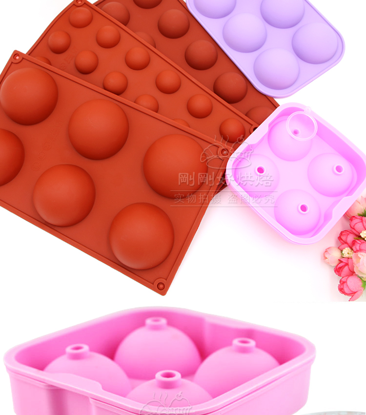 6 thậm chí silicone bánh hành tây hình bán nguyệt rỗng kem đá khối thạch để làm công cụ bánh để ăn khuôn băng - Tự làm khuôn nướng khuôn bánh kẹp tàn ong bằng điện