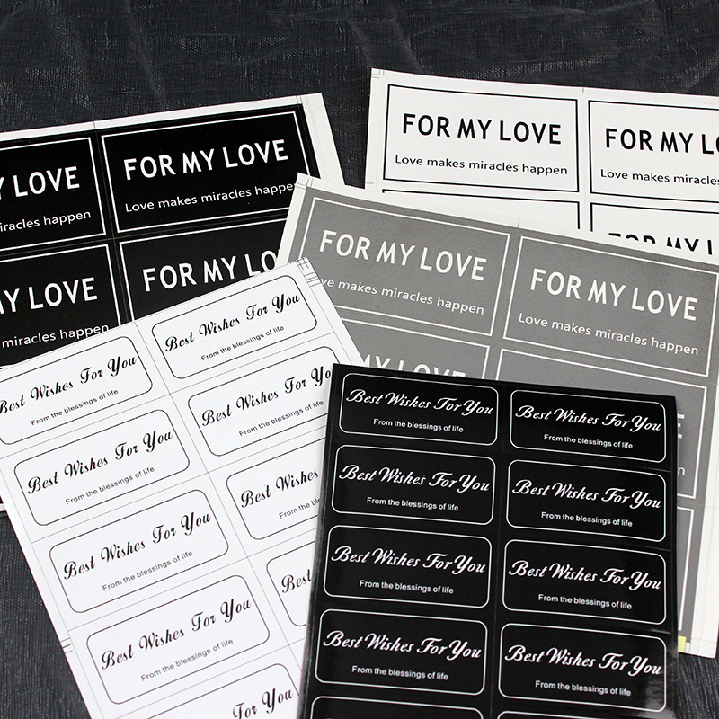 Teacher Festival Bouquet Label Decorative Paper Material Flower Shop Adhesive Sticker Flower Corpus label closure appliquee