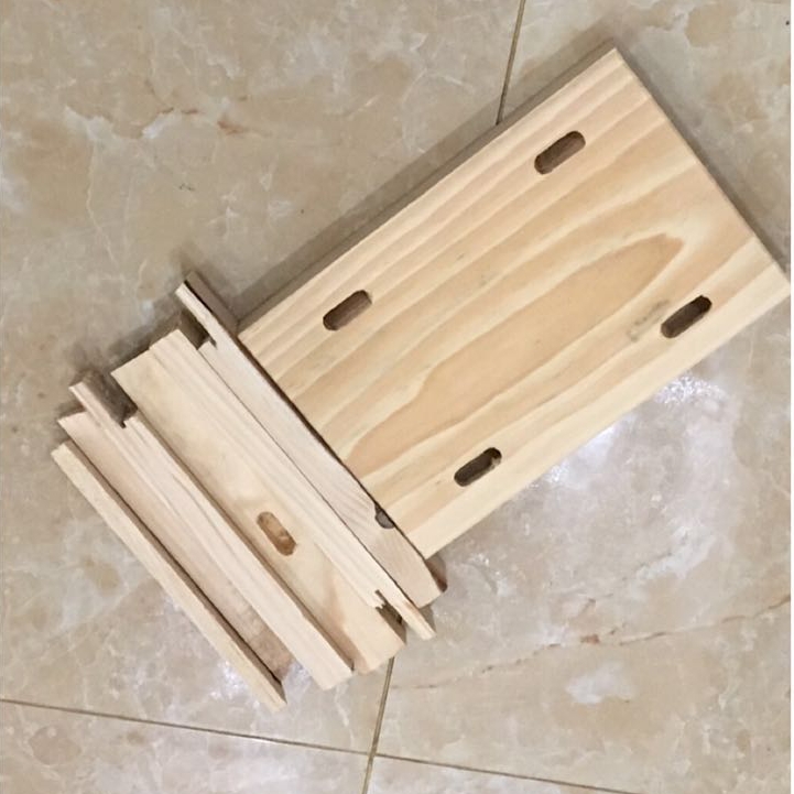 High two generic technical works by hand wood small board stool tenon mortise work wood stools for dismantling student job materials