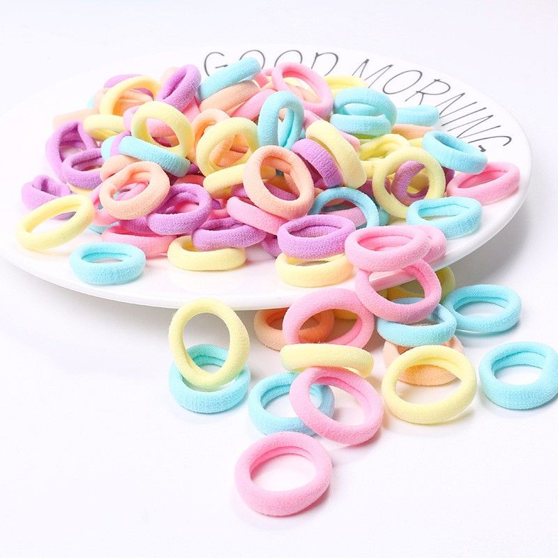 100 Without Injury Hairless Seams Children Towel Hair Circles Hair Circles Towel Circles Girl High Elastic Leather Fascia Hair Accessories