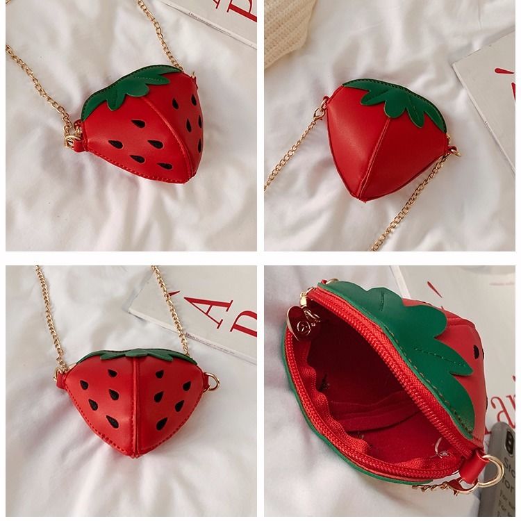 Children's Bag One Shoulder Messenger Princess Mini Bag 2019 New Cute Strawberry Cartoon Female Coin Purse