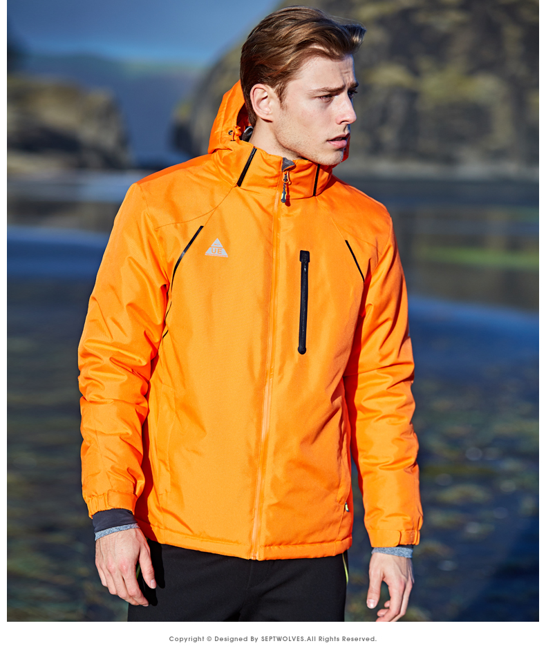 Bảy con sói thể thao ngoài trời thanh niên áo khoác mùa đông người đàn ông mới của bông coat jacket đứng cổ áo có thể tháo rời cap áo phao béo nữ hàn quốc