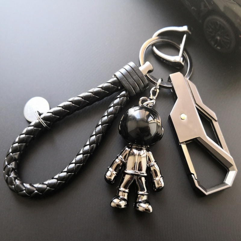 Astronaut Key Button Pendant Car Key Chain Men's Waist Hanging Buckle Astronaut Couple Gift Upscale Bag Pendant