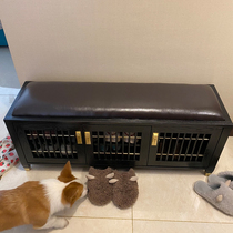 Entrance door New Chinese style Shoes Stool storage stool solid wood Leather Stool Home Bench Light Lavish Luxury Closing Shoes Cabinet Oak Long Stools