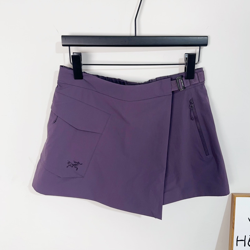 Arc'Teryx Sonii Sl Skort 4-Inch Outdoor Hiking Quick-Drying Skirt Pants Mid-Waist Casual Shorts for Women with Embroidery