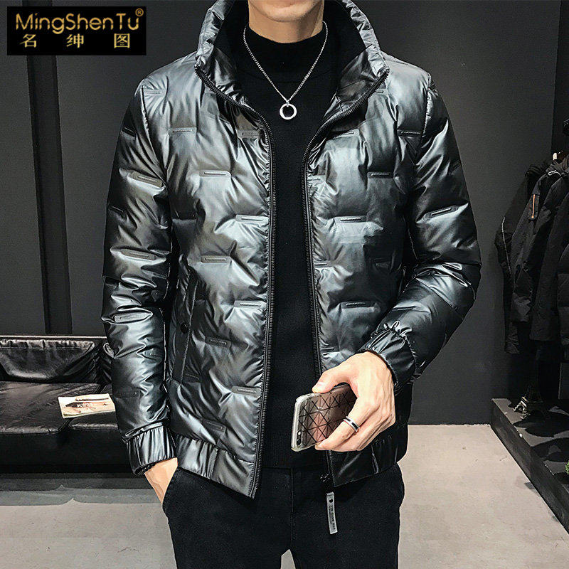 Autumn winter new down clothes men's short and light weight handsome and warm winter clothing Warm Pure Color Casual Jacket Man D1021