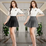 Осенний техник по терапии для ног Работа для одежды сауна массаж отель на стойке регистрации рабочая одежда KTV Принцесса Плиссированная юбка Музей здоровья