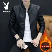 Playboy leather nam slim phiên bản Hàn Quốc 2018 áo khoác nam thanh xuân đẹp trai xu hướng áo khoác da PU