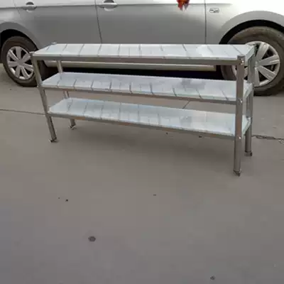 Assembled stainless steel countertop stand thickened non-magnetic three-layer two-layer working flat shelf kitchen shelf fixed