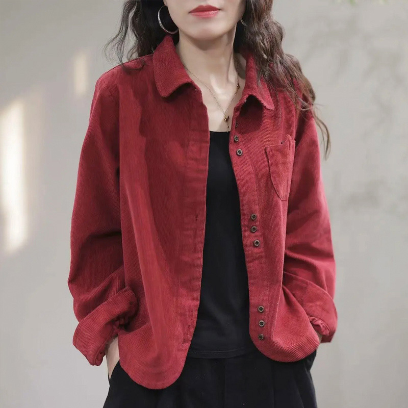 Corduroy Short Jacket for Women, Spring, Autumn and Winter 2026 New Style, Trendy Petite Popular Jacket, Fashionable Top