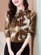 Chiffon shirt women's early spring, autumn and winter 2026 new style trendy tops, age-reducing shirts, long-sleeved shirts