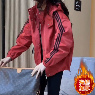 Women's Short Jacket for Spring, Autumn, and Winter 2025 New Style Baseball Jacket with Cotton Padding, Thickened Trench Coat, Fashionable Top