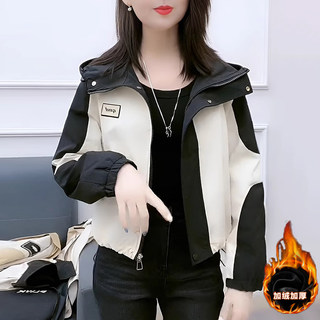 Women's Short Jacket for Spring, Autumn and Winter 2025, New Style, Fleece-Lined, Thickened, Windbreaker, Fashionable Top