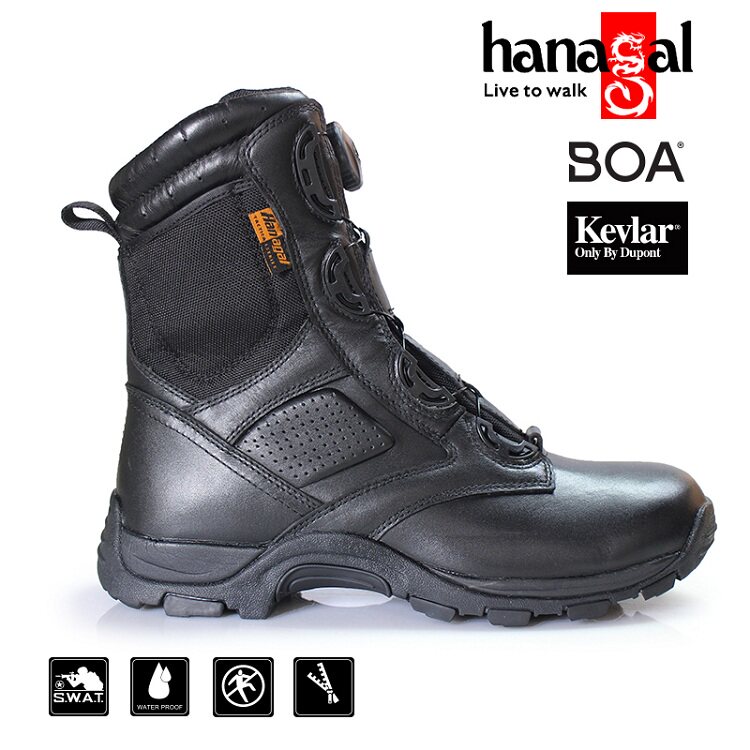 Hanagal Youlong high barrel leather outdoor rescue shoes men's boots BOA quick buckle combat boots 33157