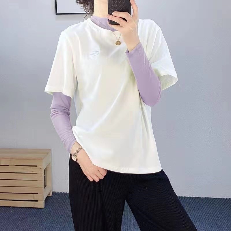 Ice Silk Sun Protection Clothing for Women, Summer 2026 New Style, Layered Sheer Blouse, Long-Sleeved T-Shirt, Base Layer, Mesh Top