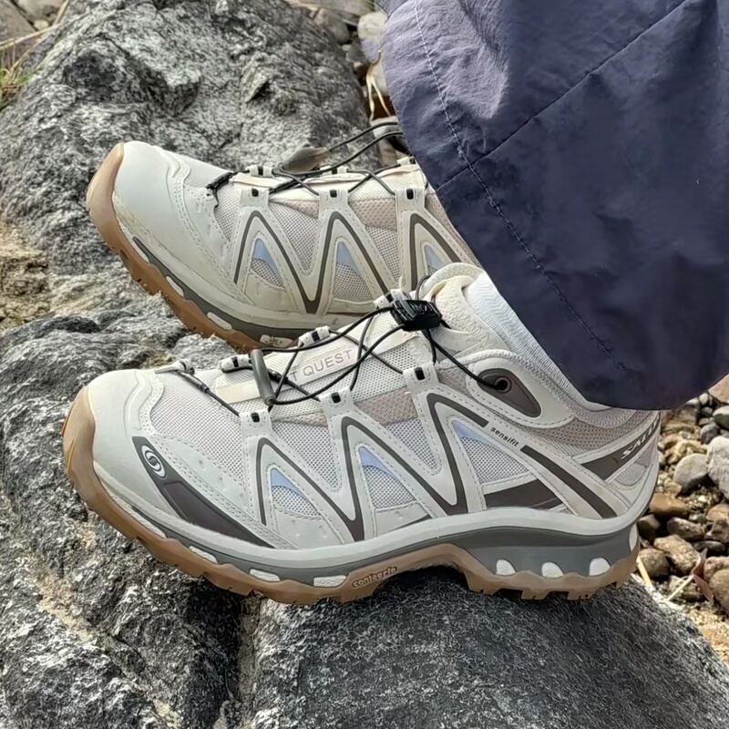Putian Xt-Quest Outdoor Hiking Shoes 3D Alloy Gray Ebony Color Alloy Black Sand Field Gray Running Shoes for Men and Women Ro