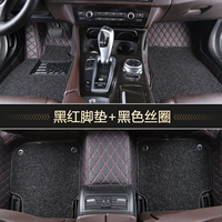 [Двойная модель] Черная и красная кожа+черный шелковой круг [двойная закрытая сумка]