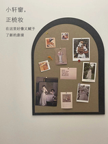 Cork window entrance self-adhesive display message board bedroom background wall photo wall wall decoration board felt sticker