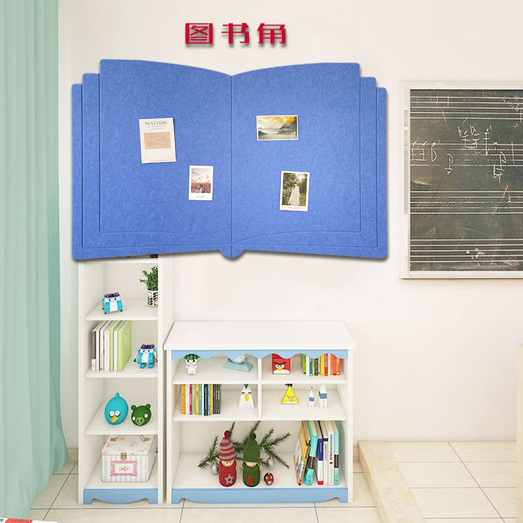 Book modeling felt board kindergarten works display message school classroom layout decoration cultural wall cork board