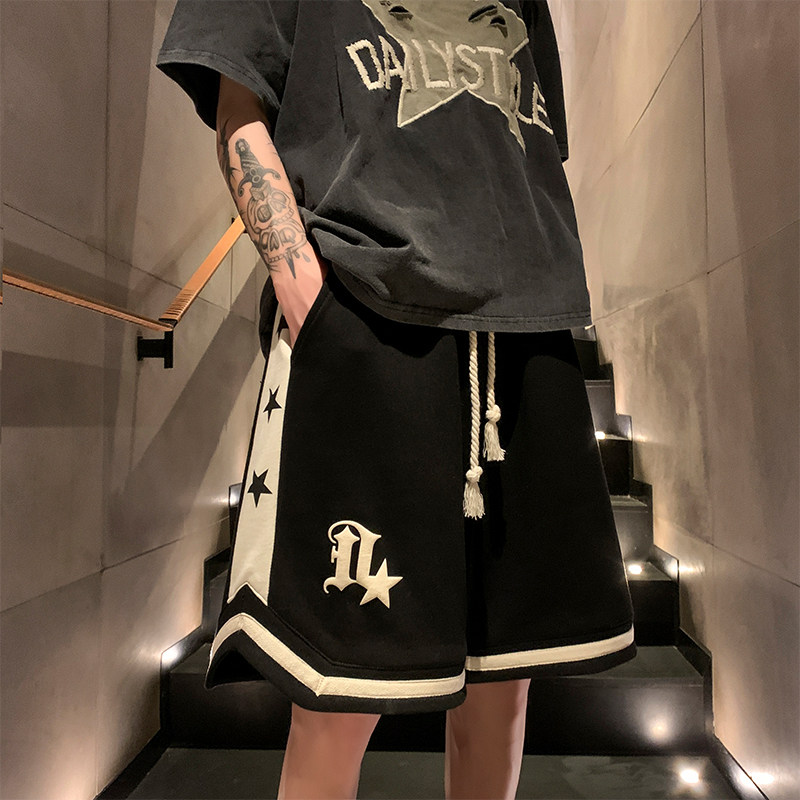 Американские баскетбольные шорты, мужские летние брендовые свободные повседневные шорты для тяжелых мальчиков, уличные спортивные брюки с пятью точками, мужские модели