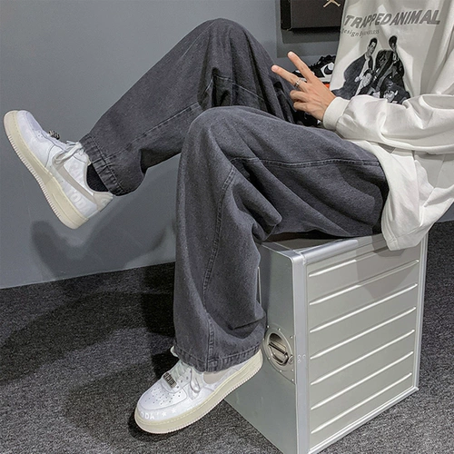 Летние джинсы, штаны для отдыха, в американском стиле, свободный прямой крой, размер, осенние