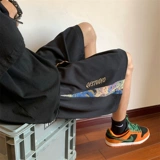 Мужские спортивные летние шорты, универсальные штаны, с медвежатами, с вышивкой, размер, оверсайз, в американском стиле