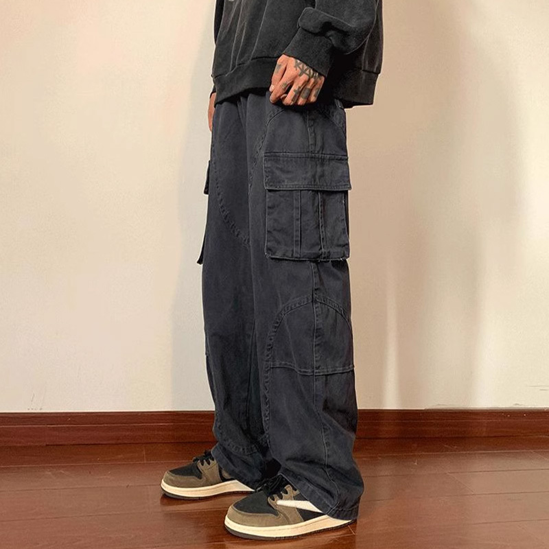 American-Style Work Pants for Men, Summer Thin Casual Pants, Loose Straight-Leg Long Pants, 2026 New Autumn Wide-Leg Pants American-Style Work Pants for Men, Summer Thin Casual Pants, Loose Straight-Leg Long Pants, 2026 New Autumn Wide-Leg Pants