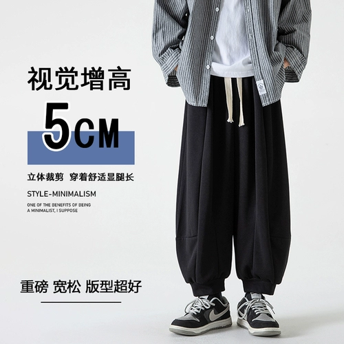 Японский фонарь, мужские спортивные штаны для отдыха, большой размер, осенний