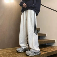 Штаны, трендовые утепленные повседневные брюки, в американском стиле, осенние, свободный прямой крой