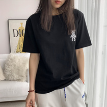 Small Bear Black Short Sleeve T-shirt Woman Jersey Undershirt With Spring Summer Dress 2022 New Couple Half Sleeve Compassionate Blouse Women