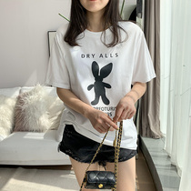 White Pure Cotton Short Sleeve T-shirt Woman Summer 2022 New Beat Undershirt Hot Girl Mid Half Sleeve Compassionate Blouse Tide