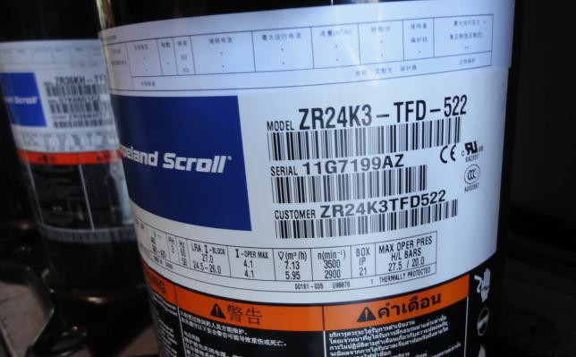ZR22K3-TFD-522 ZR22K3-TFD-522 ZR24K3-TFD-522 original loading valley wheel air energy water heater air conditioning compressor