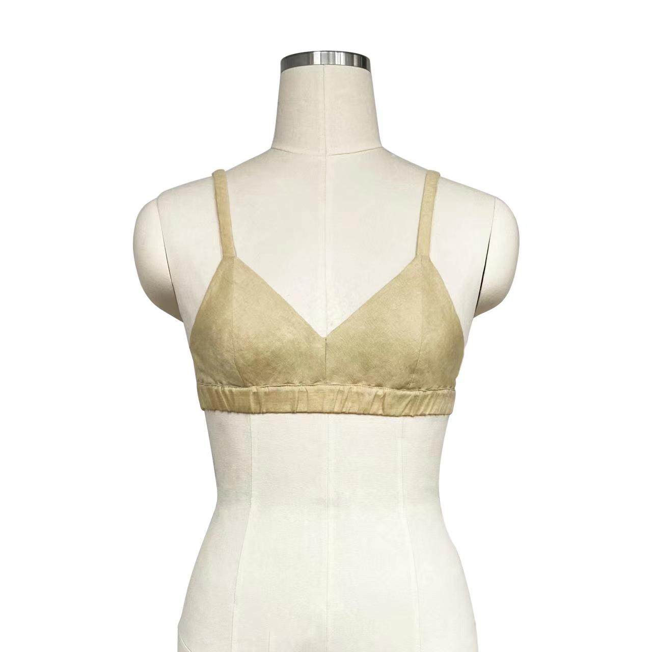 Chen Xiaomanchun 2022 natural pure linen multi-color skin-friendly breathable sexy healthy antibacterial no steel ring bra underwear