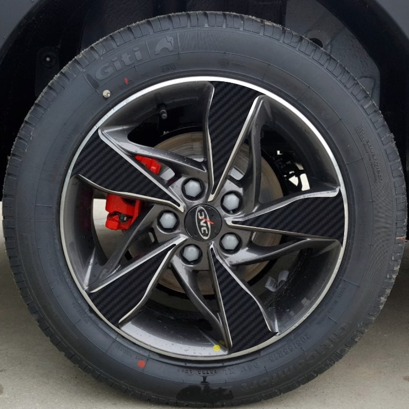 Dedicated to 17 models of JAC Ruifeng s3 wheel stickers modified car stickers decorative carbon fiber wheel stickers scratch protective film
