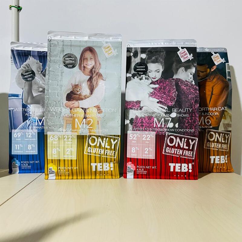 Teb Tang En Bei Cat Food Adult and Kitten Food 2kg Competition Grade M7/M2M6M8 Grain-Free Complete Nutrition for All Life Stages, Weight Gain and Coat Improvement