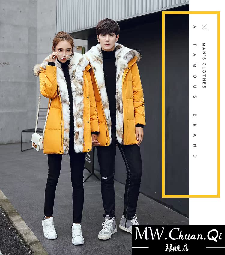 MWCQm102d đôi áo khoác nam dáng dài cộng với quần áo nhung dày ấm áp mùa đông 2019 mới màu rắn - Thể thao xuống áo khoác áo phao lông vũ nam adidas