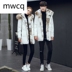 MWCQm102d đôi áo khoác nam dáng dài cộng với quần áo nhung dày ấm áp mùa đông 2019 mới màu rắn - Thể thao xuống áo khoác áo phao lông vũ nam adidas Thể thao xuống áo khoác