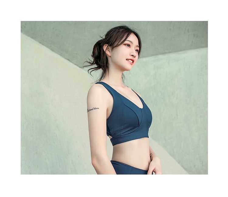 Đồ lót thể thao cường độ cao MWCQ dành cho nữ chạy bộ tập hợp chống chảy xệ làm đẹp trở lại áo ngực tập thể dục yoga br - Đồ lót thể thao áo bra tập yoga