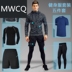 MWCQ phù hợp với thể dục nam mùa xuân và mùa thu mùa đông trùm đầu nhanh khô quần áo bó sát tập thể dục chạy quần áo thể thao bốn năm - Quần áo tập thể hình quần tập gym Quần áo tập thể hình