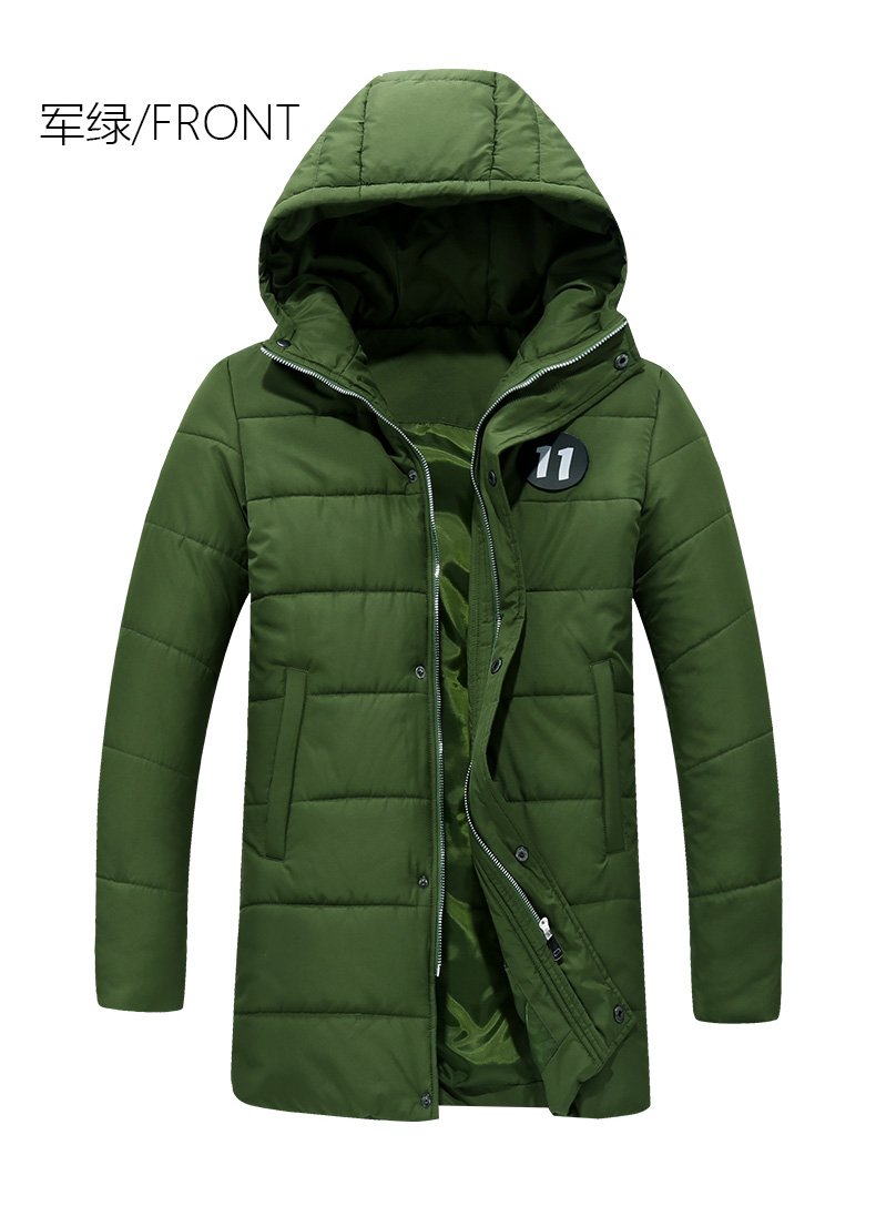 Áo khoác nam mùa đông 2019 phiên bản Hàn Quốc mới của áo khoác cotton đẹp trai nam dài phần của xu hướng quần áo cotton nam áo khoác cotton - Bông áo dạ nam hàn quốc