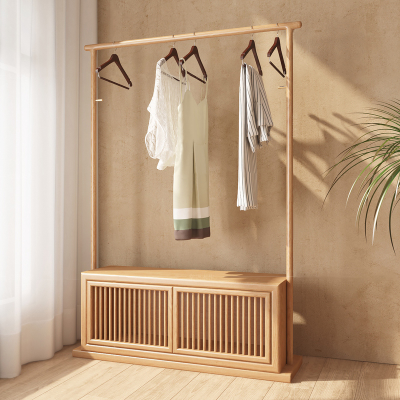 Nine new Chinese coat rack Floor-to-ceiling bedroom hanger with drawer hanger Beech hanger Floor-to-ceiling bedroom