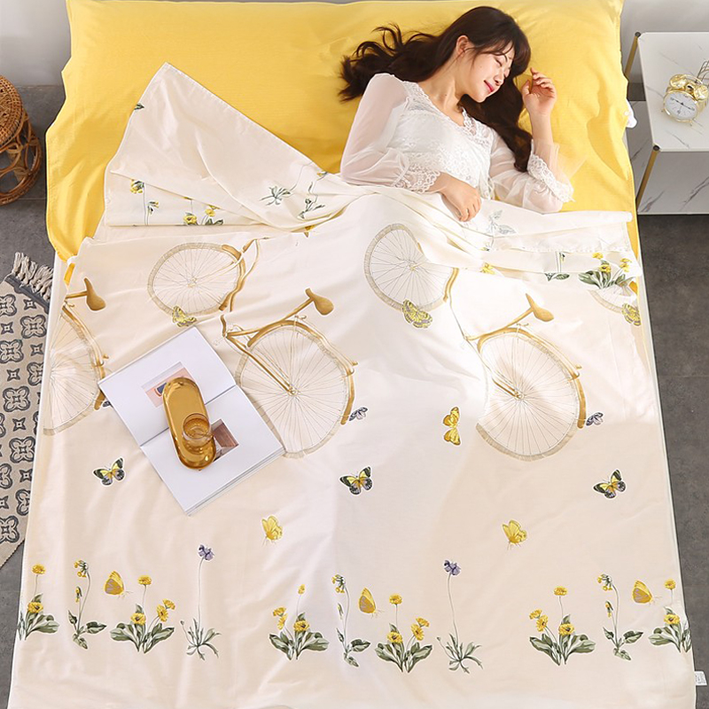 Business Trip Hotel Sepal Sleeping Bag Light Thin Travel Sheets Quilt Cover Pure Cotton Grown-up Quilt Cover Integrated Portable Double