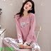 Mùa xuân pajama symn bộ quần áo của phụ nữ mùa thu dài sleevesummer Hàn Quốc phiên bản lỏng lẻo sexy Mickey Mouse nhà quần áo có thể đi ra ngoài để giải trí 