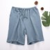 Pajama bộ đồ ngủ của nam giới và quần short mùa hè của phụ nữ mỏng bông hai lớp gạc lỏng giản dị quần năm điểm quần lớn khe quần nhà 