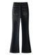 Black velvet bootcut jeans for women 2025 new autumn and winter horse hoof pants thickened high waist slim flared pants