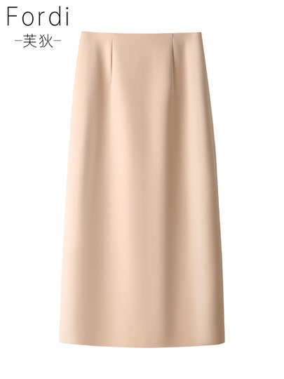Brown Suit Skirt for Women 2026 New Spring High-Waisted A-Line Pencil Skirt Mid-Length Straight Skirt Half Skirt